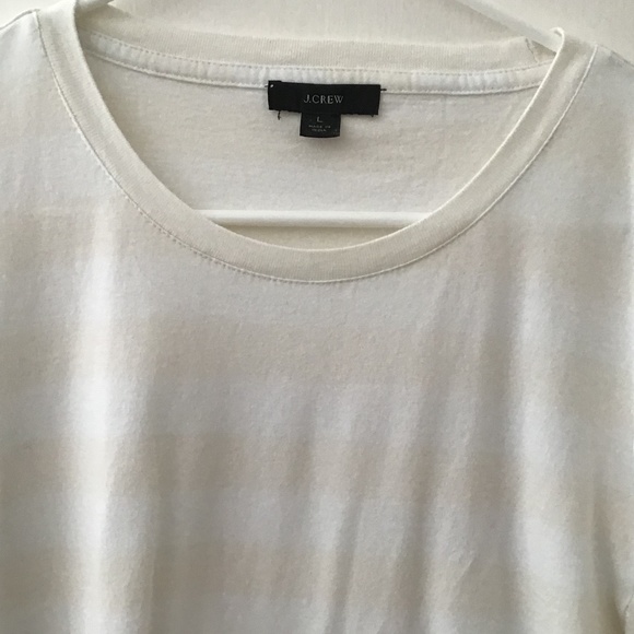 NWT J Crew Puff Sleeve Broken-in Stripe T-shirt Size L - Picture 4 of 4